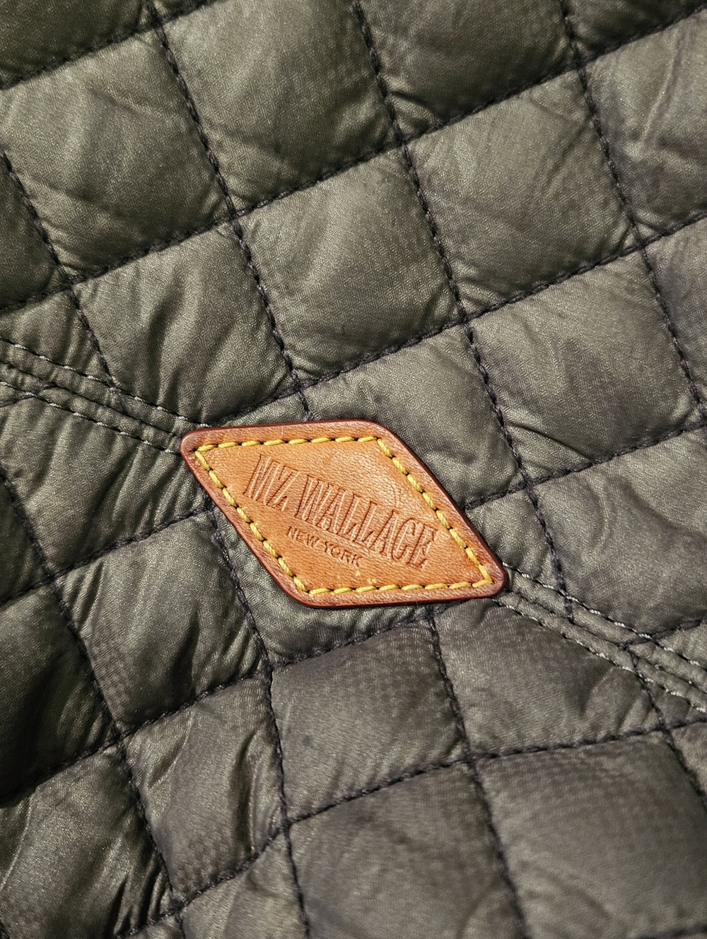 MZ Wallace Metro Quilted Charcoal Gray Nylon Tote Purse Travel Minimalist Medium - Picture 3 of 15